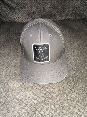 Costa Gray Patch Logo Baseball Hat